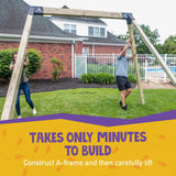 DIY swing set brackets set for backyard playground construction – heavy-duty steel brackets for building custom wooden swing sets