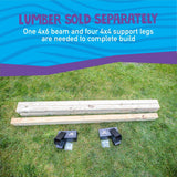 DIY swing set brackets set for backyard playground construction – heavy-duty steel brackets for building custom wooden swing sets