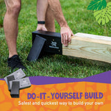 DIY swing set brackets set for backyard playground construction – heavy-duty steel brackets for building custom wooden swing sets