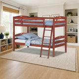 Night & Day Sesame Twin over Twin Bunk Bed styled in a kids' bedroom, twin over twin