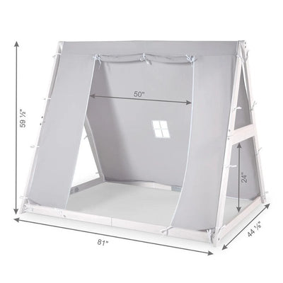 P'Kolino Tipi Montessori Tent Floor Bed for Toddlers #color_white