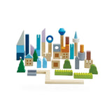 PlanToys USA Urban City Blocks kids building sets and blocks in shown finish