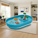 PlanToys USA Water Play Set styled in a bright kids' bedroom, shown finish