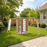Playstar Backyard Playset with Cliff-Hanger| Silver, 15 Activities styled in a sunny backyard, Silver