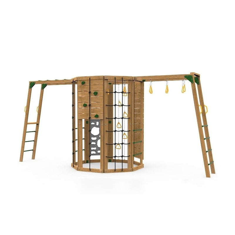 Backyard Playset with Cliff-Hanger| Silver, 15 Activities