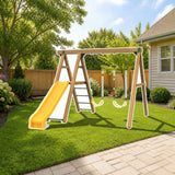 Playstar Mesa Bronze Swing Set | 6 Activities styled in a sunny backyard, Bronze