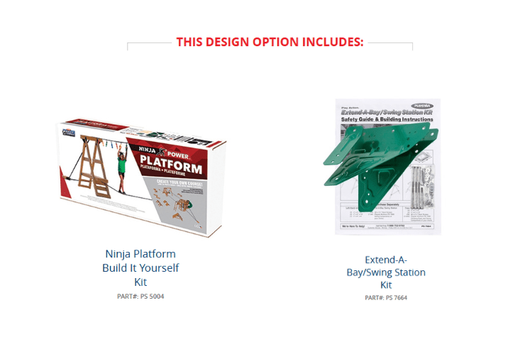 Product packaging for Ninja Platform Build It Yourself Kit and Extend-A-Bay/Swing Station Kit
