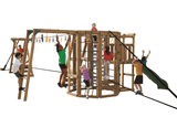 Ninja Power Tower Silver outdoor playset with slides and climbing elements