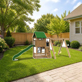 Playstar Summit Silver Playset | 17 Activities styled in a sunny backyard, Silver