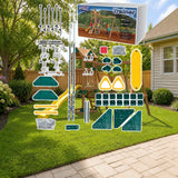 Playstar Trainer Build It Yourself Kit styled in a sunny backyard, shown finish