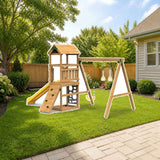 Playstar Trainer Starter Playset | 8 Activities styled in a sunny backyard, shown finish