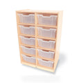 10 Cubby Mobile Tray Storage Cabinet