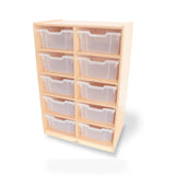 Whitney Brothers® 10 Cubby Mobile Tray Storage Cabinet storage nursery furniture in shown finish
