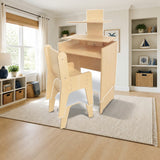 Whitney Brothers® Adjustable Economy Study Station Set styled in a bright kids' bedroom, desk