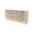 Clear Tray Quad Column Storage Cabinet