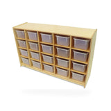 Whitney Brothers® Cubby Storage Cabinet With 20 Trays storage classroom furniture in shown finish