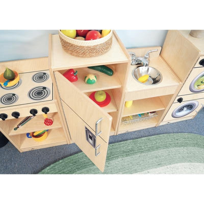 Let's Play Toddler Refrigerator -Natural - WB2345