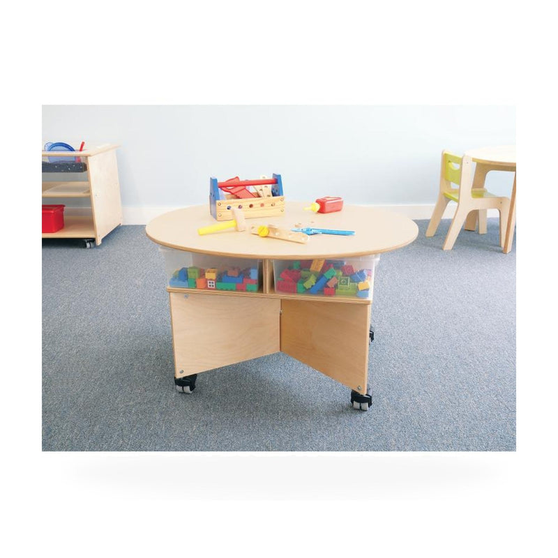 Mobile Collaboration Table With Trays