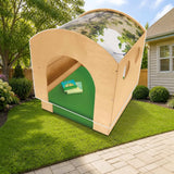 Whitney Brothers® Nature Reading Haven and Floor Mat Set styled in a sunny backyard, shown finish