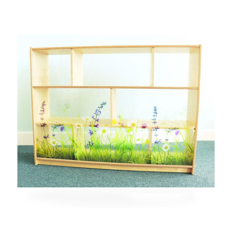 Nature View Acrylic Back Cabinet 36H