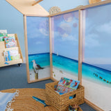 Whitney Brothers Nature View Play Beach House Preschool Play House - beach artwork panel detail