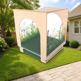 Whitney Brothers® Nature View Playhouse Cube and Mat Set styled in a sunny backyard, house style