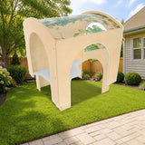 Whitney Brothers® Nature View Reading Retreat styled in a sunny backyard, house style