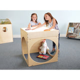 Whitney Brothers Superbright LED Creative Cube Sensory Light Table - front view with LED light-table top