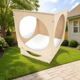Whitney Brothers® Toddler Play House Cube styled in a sunny backyard, house style