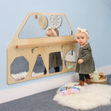 Whitney Brothers Wall Mirrors With Pull Up Bar Classroom Mirror - early-learning classroom lifestyle or detail view 1