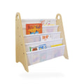 Modern Sling Bookshelf - Natural w/ White