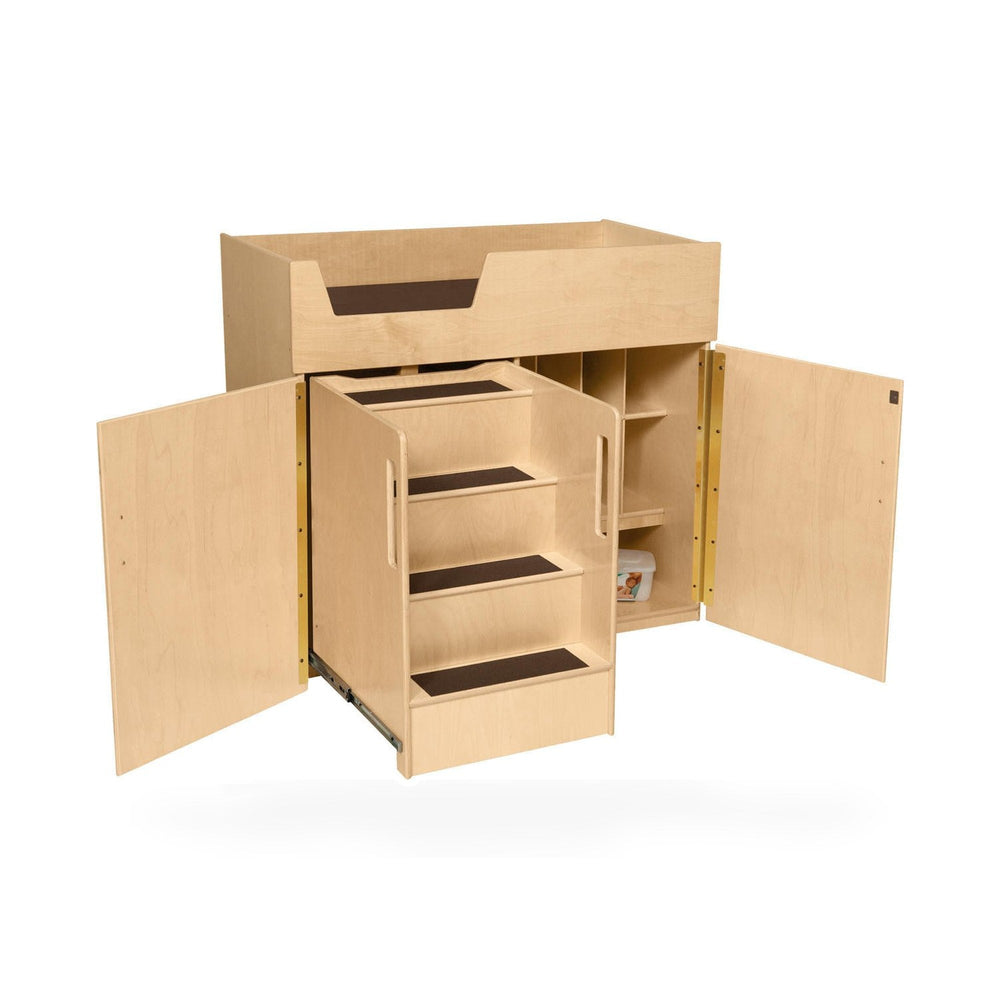 Deluxe Changing Table with Brown Treads & Cushion