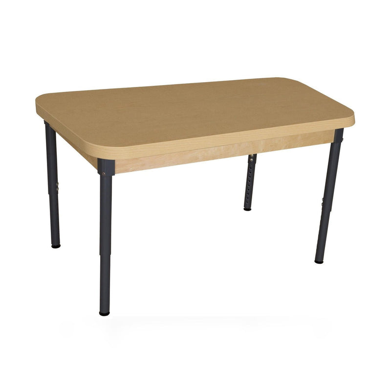 Rectangle High Pressure Laminate Table with Adjustable Legs 18"-29"