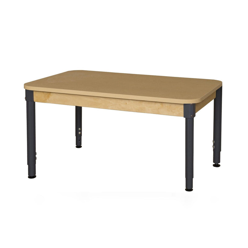 Rectangle High Pressure Laminate Table with Adjustable Legs 18"-29"
