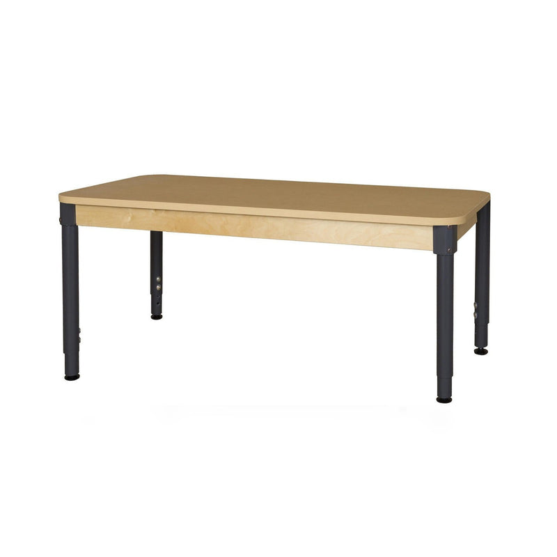 Rectangle High Pressure Laminate Table with Adjustable Legs 18"-29"