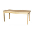 Rectangle High Pressure Laminate Table with Hardwood Legs- 20"