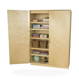 Wood Designs Resource Cabinet -84"H storage classroom furniture in shown finish