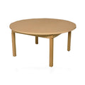 Round High Pressure Laminate Table with Hardwood Legs- 22"