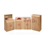 Wood Designs Set of (4) Maple Appliances kids play kitchens in Maple