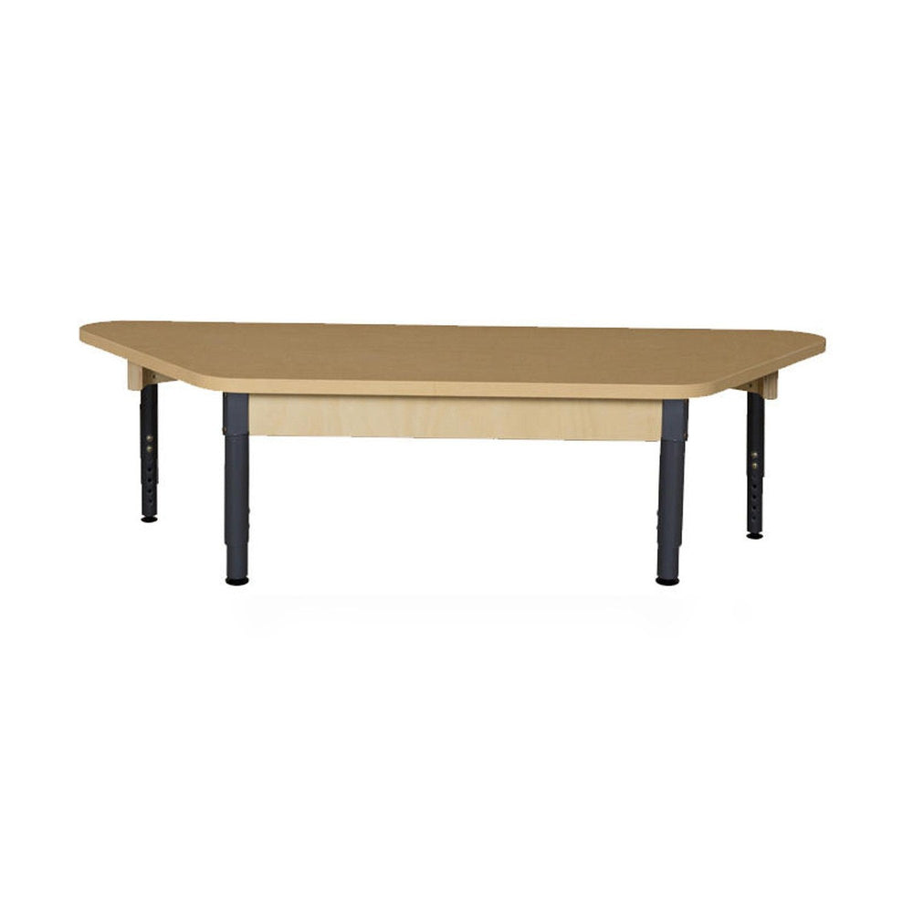 Trapezoidal High Pressure Laminate Table with Adjustable Legs 12"-17"