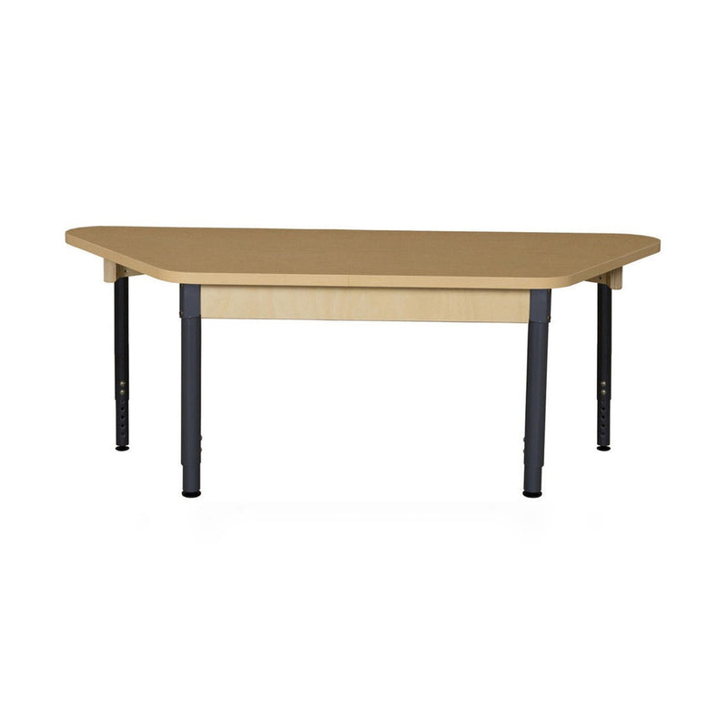 Trapezoidal High Pressure Laminate Table with Adjustable Legs 18"-29"