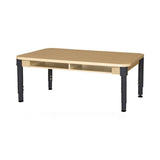 Wood Designs Two Seat Desk with Adjustable Legs 12"-17" desk kids desk in shown finish