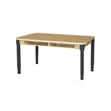 Wood Designs Two Seat Desk with Adjustable Legs 18"-29" desk kids desk in shown finish