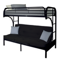 Eclipse Twin/Full Futon Metal Bunk Bed