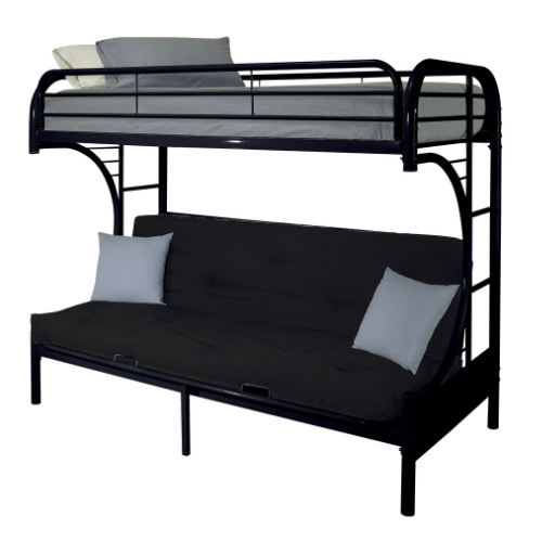 Eclipse Twin/Full Futon Metal Bunk Bed