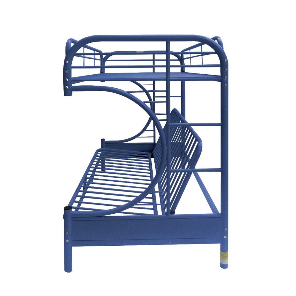 Eclipse Twin/Full Futon Metal Bunk Bed #color_Purple