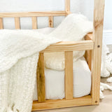 Montessori House Bed with Rails – Low-profile wooden floor bed for kids, promoting independence, safety, and cozy sleep – MonkeyBunks.com.