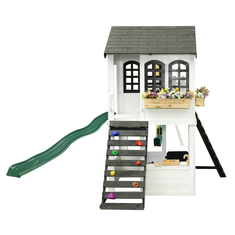 Reign Two-Story Playhouse With Slide and Swing