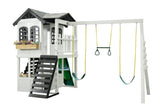 2MamaBees Reign Two-Story Playhouse Backyard Playhouse 2mamabees playhouse Two story wooden playhouse