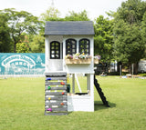 2MamaBees Reign Two-Story Playhouse Backyard Playhouse 2mamabees playhouse Two story wooden playhouse